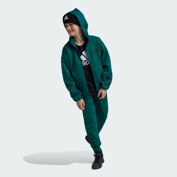 adidas Z.N.E. Full Zip Hooded Track Jacket Kids Green adidas Ireland