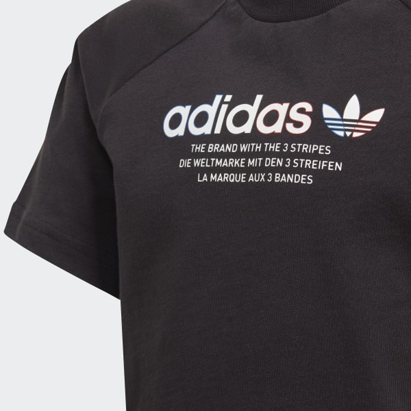 Negro Playera Adicolor Estampado