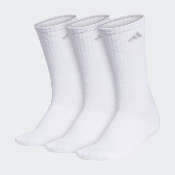 adidas Cushioned Crew Socks 3 Pairs - White | Women's Training | adidas US