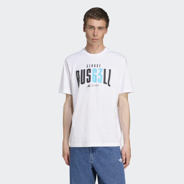 【海外限定】アディダス×メルセデスベンツ WネームTシャツ アディダス Mercedes AMG Petronas Formula 1 Team ジョージ