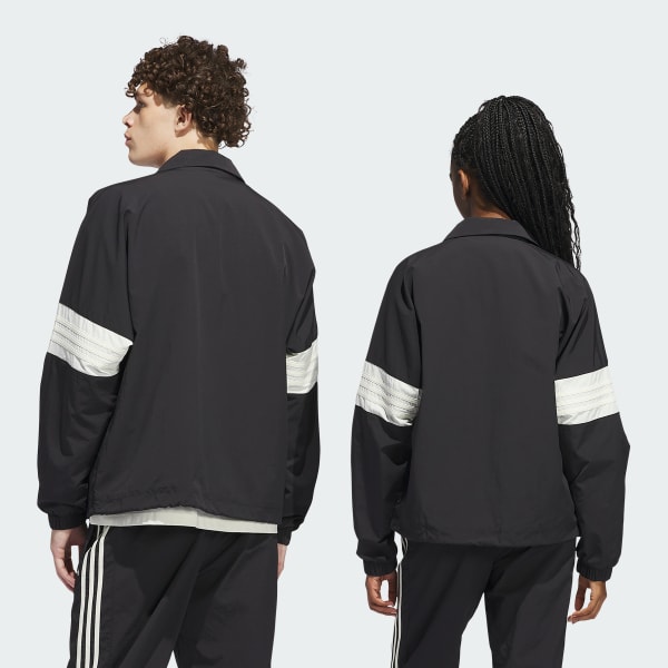 Adidas coach jacket black hot sale