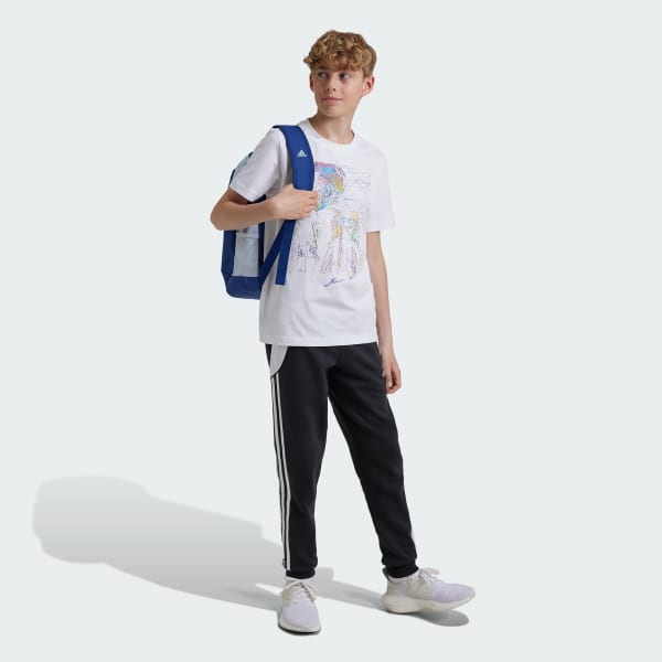 Blanco Polera Messi Fútbol Estampada Kids