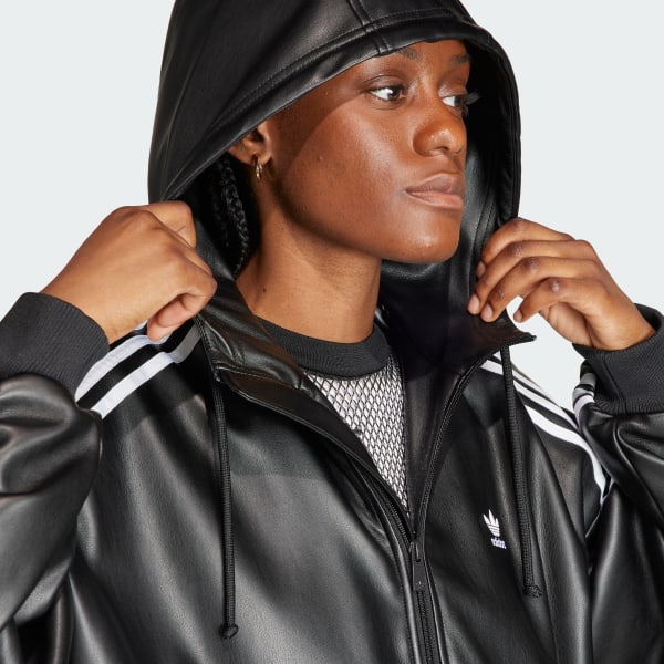 Adidas originals shop faux leather jacket