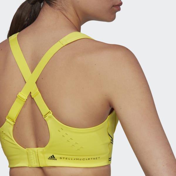 Amarelo Sutiã de Sustentação Elevada TruePace adidas by Stella McCartney
