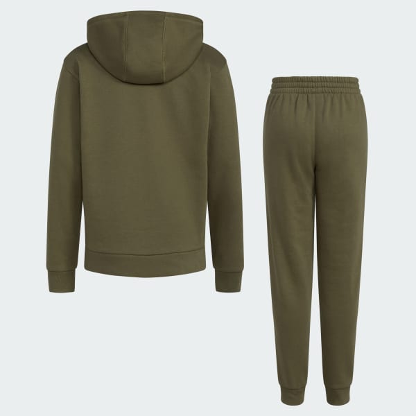 adidas Two-Piece Long Sleeve Hooded Pullover & Elastic Waistband Jogger Set  - Green | Kids\' Training | adidas US