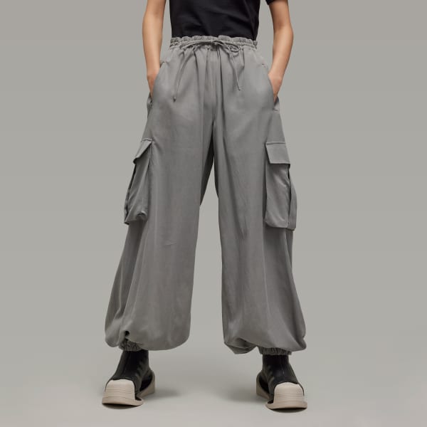 Grey Y-3 Washed Twill Pants