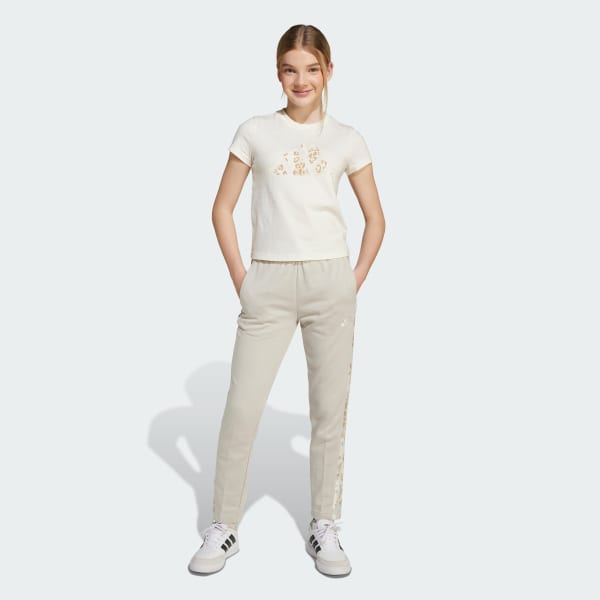 Μπεζ adidas Girls Animal Big Logo Single Jersey Tee Kids