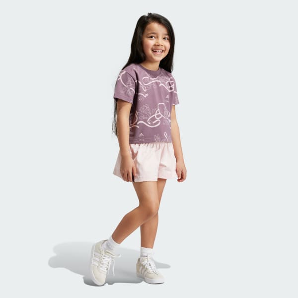 Morado Conjunto de Camiseta Disney Minnie and Daisy