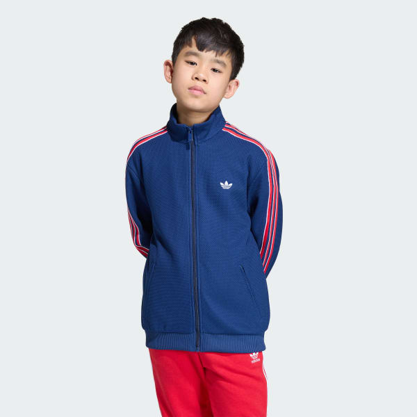 Blue FIREBIRD LOOSE DOUBLE KNIT TRACKTOP