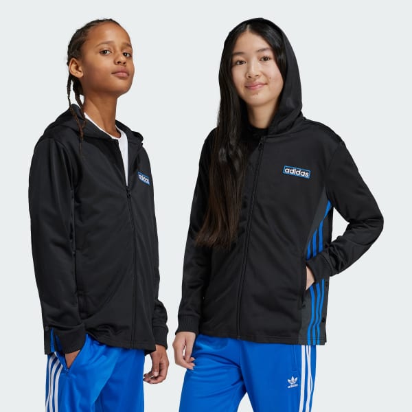 Zwart Adibreak Ritshoodie Kids