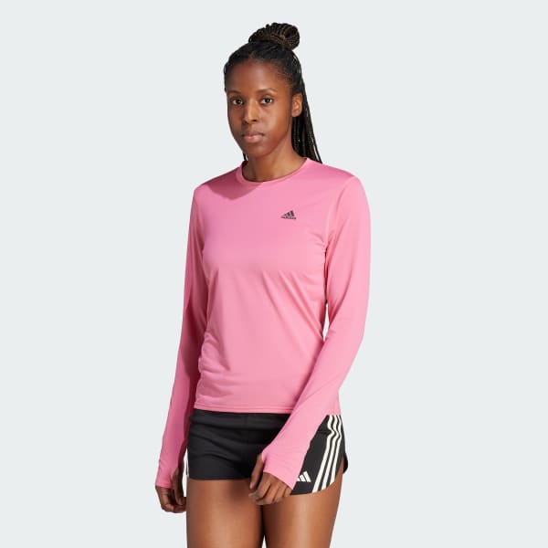Adidas long sleeve outlet top womens pink