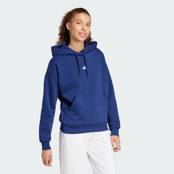Blue Essentials Small Logo Feel Cozy Hoodie