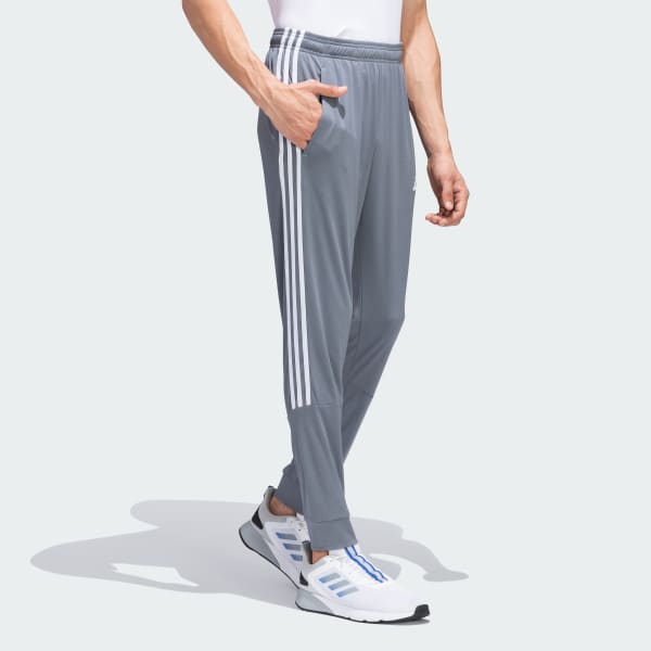 Grey 3 Stripes Logo Pants