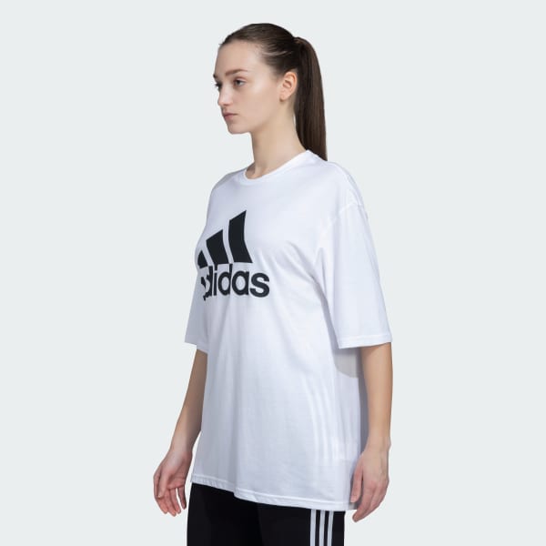 White BIG LOGO BOYFRIEND TEE