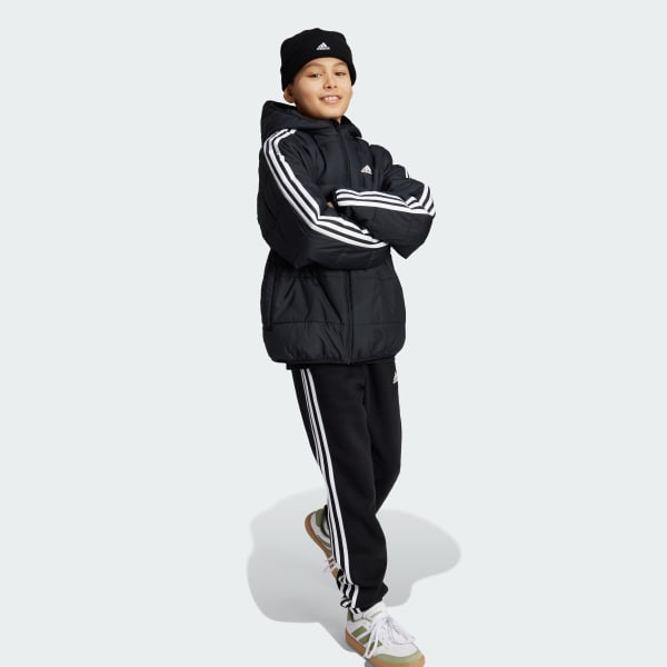 Black Essentials 3-Stripes Padded Jacket