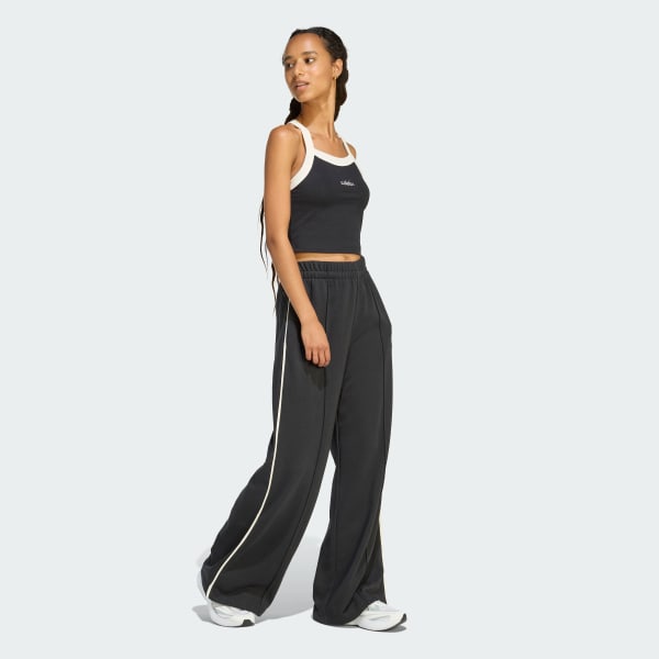 Preto Camiseta regata Seasonal Essentials Colorpop com estampa bordada