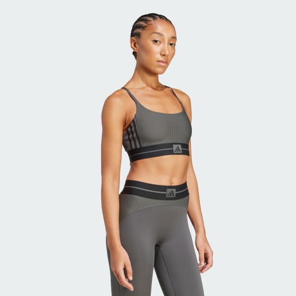 Gris Bralette côtelée Hyperglam