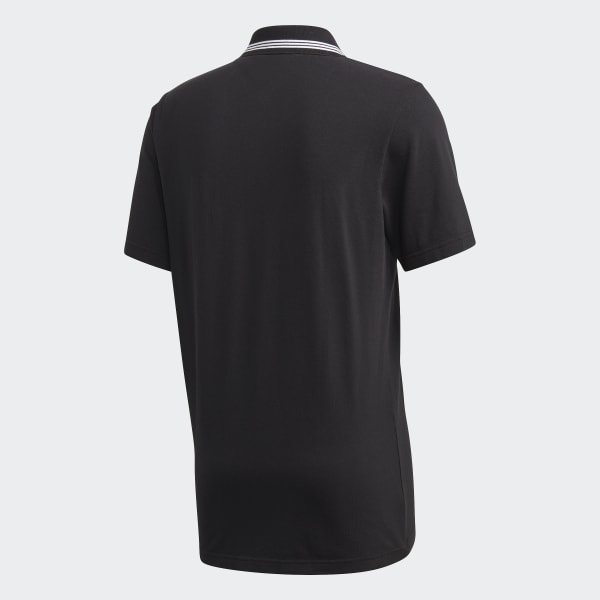 Adidas black polo t shirt sale