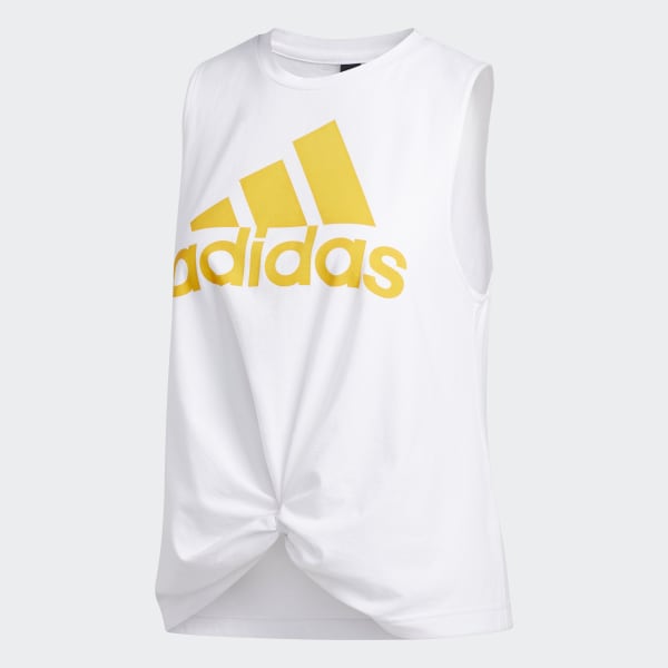 adidas Knotted Tank Top - White 