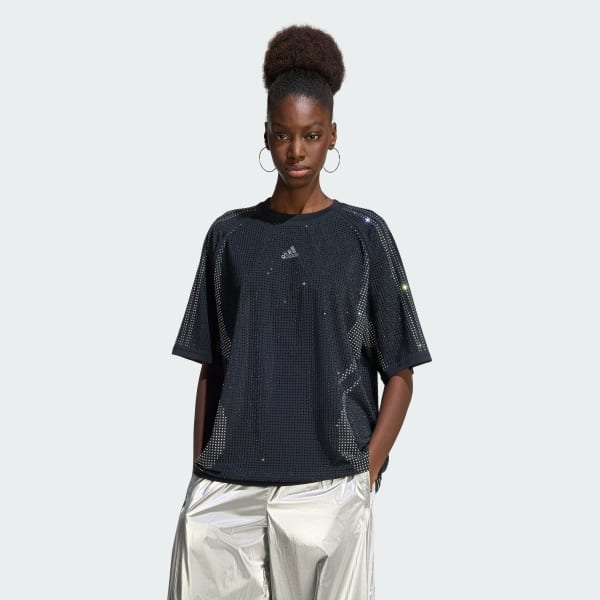 Sort TEAMGEIST RHINESTONE T-SHIRT