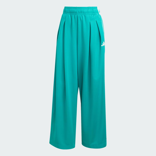 Verde Pantalón Tiro 3 Rayas Plisado