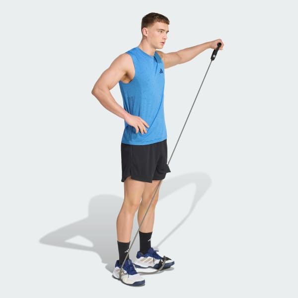 Blue WORKOUT ESSENTIALS SEAMLESS SLEEVELESS T T-Shirt