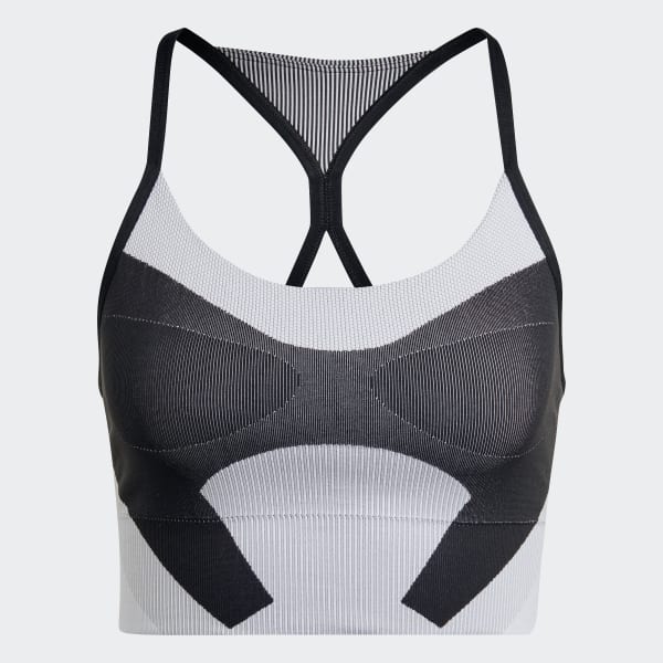 Nero Reggiseno sportivo adidas by Stella McCartney TrueStrength Yoga Knit Light-Support S3944