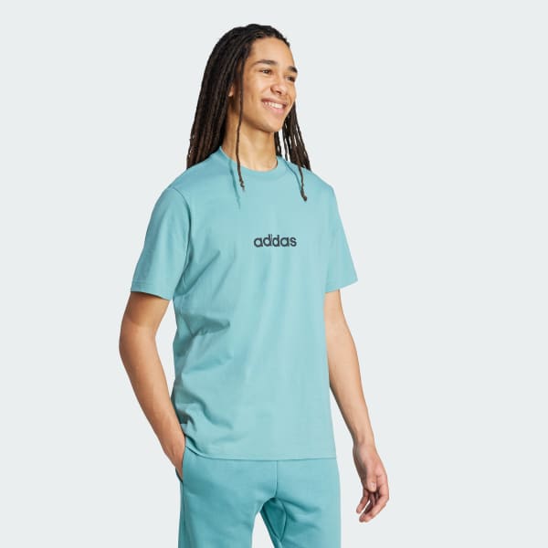 Turquesa Camiseta Essentials Linear Single Jersey