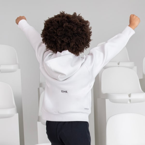 Boys white adidas hoodie shop
