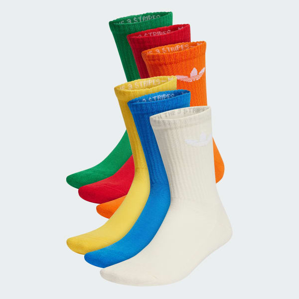 bílá Ponožky Trefoil Cushion Crew –⁠ 6 párů