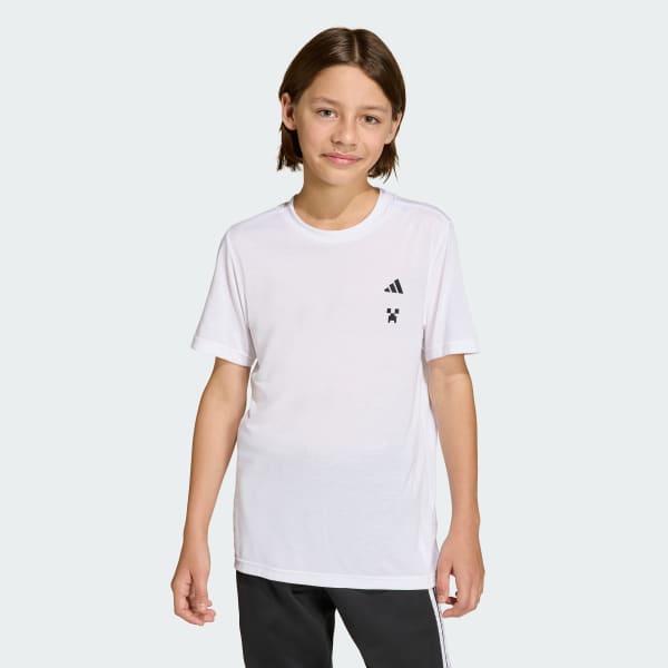 White ADIDAS MINECRAFT TRAINING T-SHIRT