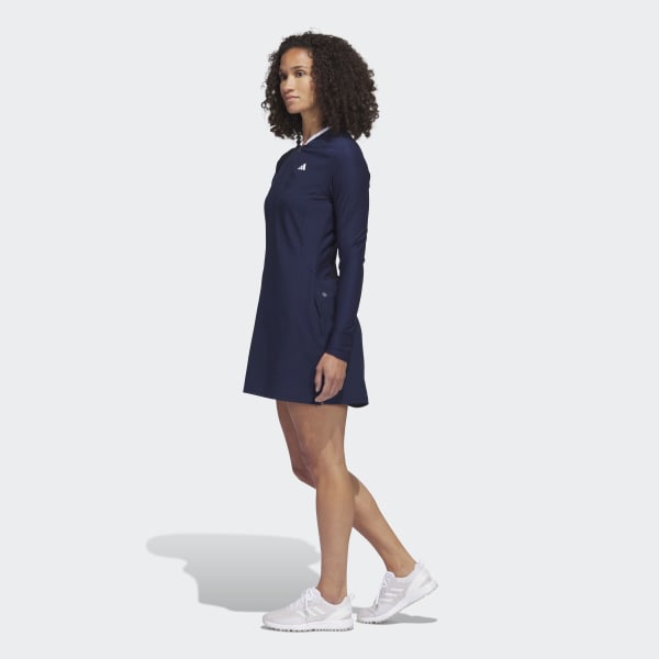 adidas Long Sleeve Golf Dress - Blue | adidas Australia