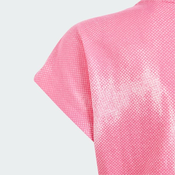 Pink Future Icons Allover Print Cotton Tee Kids
