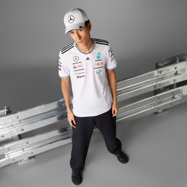 bílá DRES MERCEDES - AMG PETRONAS FORMULA ONE TEAM DRIVER AUTHENTIC
