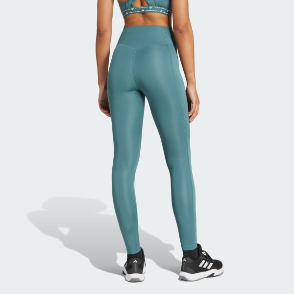 Green Optimé Essentials Stash Pocket Full-Length Leggings