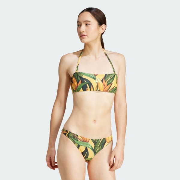 Yellow adidas x FARM Neckholder Bikini Set