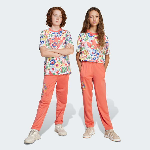 Czerwony Spodnie dresowe adidas Originals x Liberty London Firebird Kids
