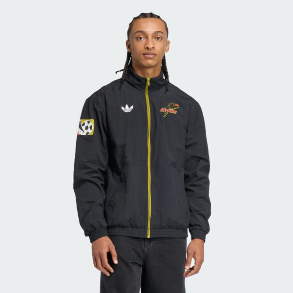 ジャケット・アウター anthem a EMBROIDERY JACKET WOOL RAYON TROPICAL EMBROIDERY JACKET(M BLACK): ANTHEM A