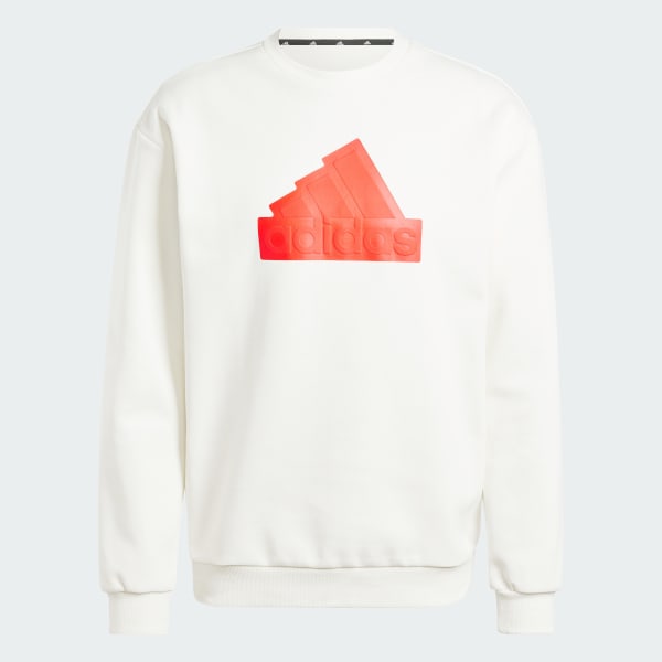 White adidas crew sweatshirt hot sale