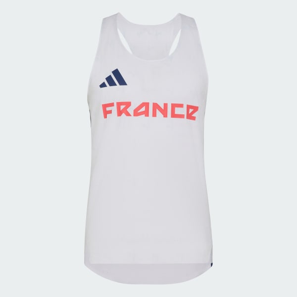 Wit Frankrijk Adizero Training Singlet