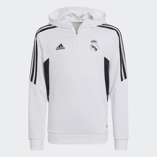 White Real Madrid Condivo 22 Hooded Track Top HM666