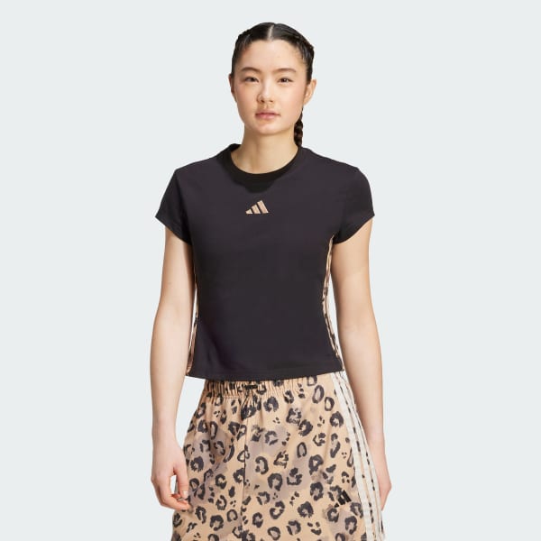 Animal Print 3-Stripes Tee