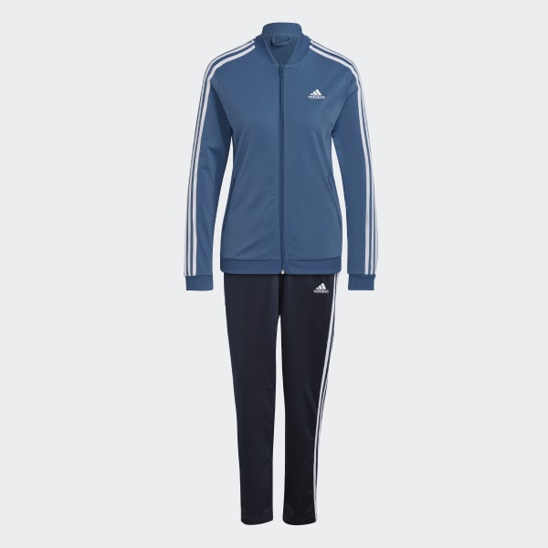Blau Essentials 3-Streifen Trainingsanzug