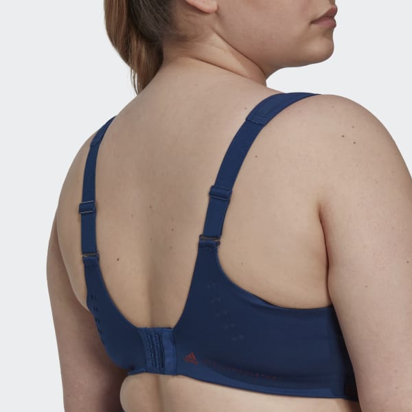 Niebieski adidas by Stella McCartney TruePace High Support Sports Bra- Plus Size RP001