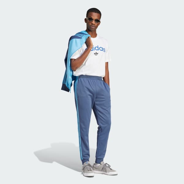 สีน้ำเงิน กางเกงแทรค Adicolor Classics SST