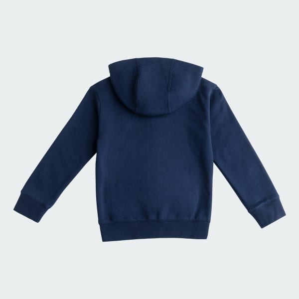 Blue 3 Stripes Full Zip Hoodie