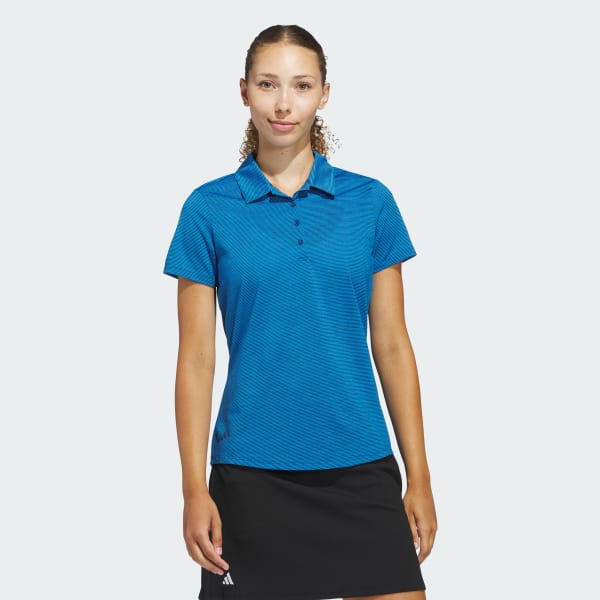 Azul Playera Polo de Manga Corta Ottoman Para Mujer