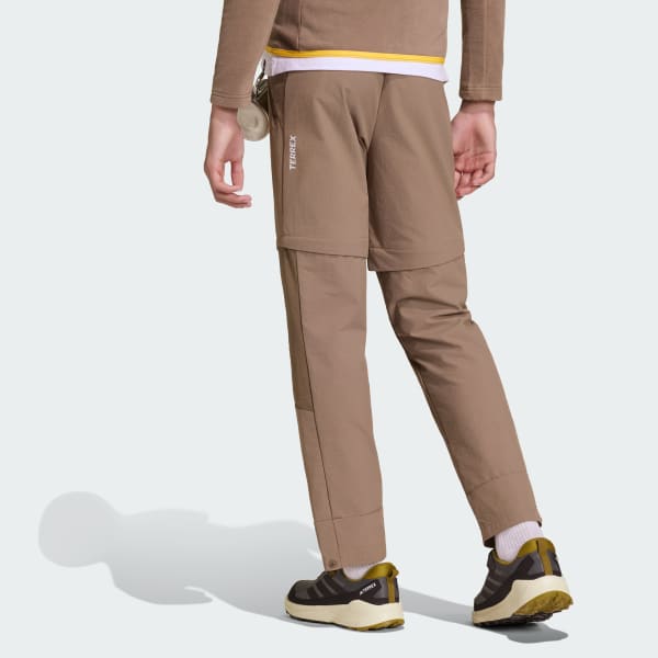 Brown Terrex Multi CLIMA365 Zip-off Tracksuit Bottoms Kids