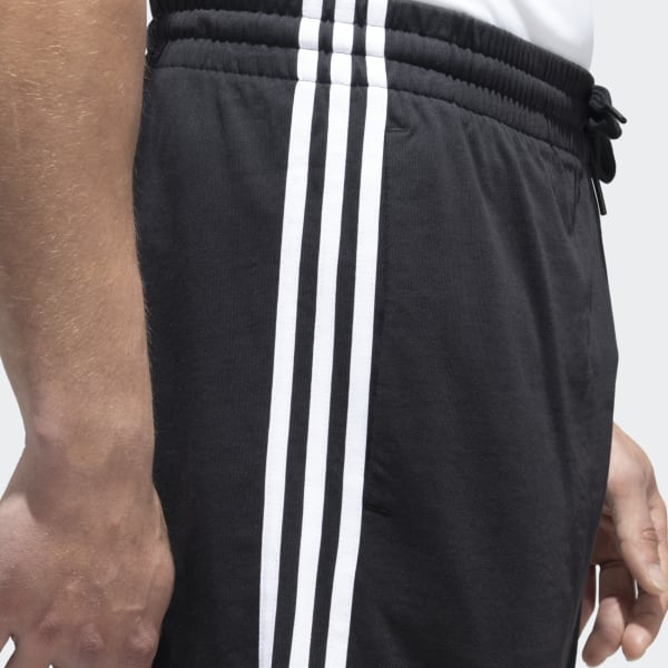 Black FRENCH TERRY 3-STRIPES SHORTS
