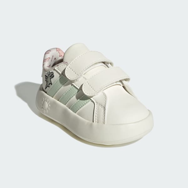 White Dino Grand Court 2.0 Shoes Kids